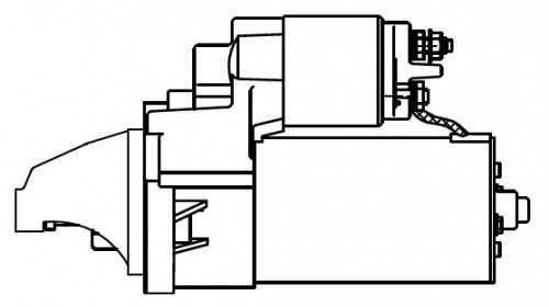 Стартер для спецтехники JCB/Perkins с дв. Perkins 400 series 12В 2кВт