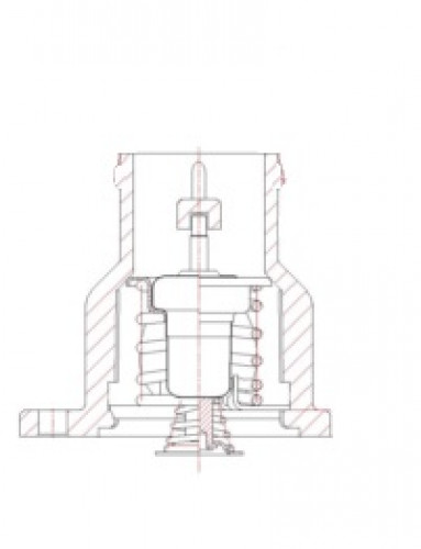 Термостат для автомобилей Калина (с нижней крышкой) ("зимний" 92°C)