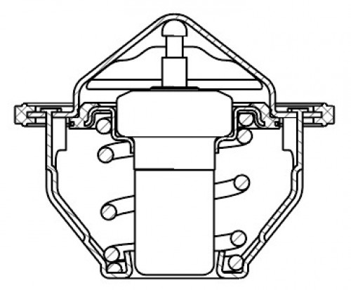 Термостат для автомобилей Chevrolet Captiva (11-)/Opel Antara (10-) 2.4i (82°С) (термоэлемент)