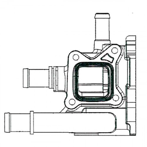 Корпус термостата для автомобилей Opel Astra J (10-)/Chevrolet Cruze (09-)/Aveo T300 (11-) (пластиковый)
