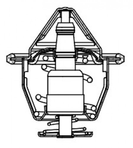 Термостат для автомобилей Hyundai Santa FE IV (19-)/Palisade (19-)/KIA Sorento III (15-) 3.5i (88°С) (термоэлемент)