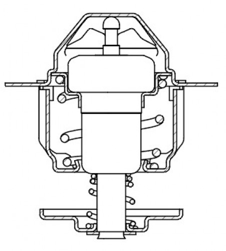 Термостат для автомобилей Ford Focus I (98-)/Mondeo I (93-)/Mondeo II (96-) (92°С) (термоэлемент)