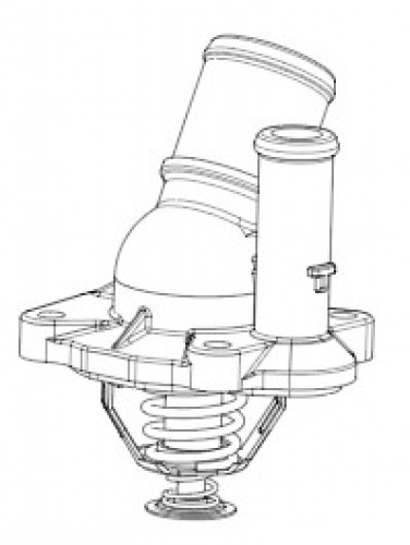 Термостат для автомобилей Ford Mondeo III (00-)/Mondeo IV (07-) 1.8i/2.0i (90°С) (алюминиевый корпус)