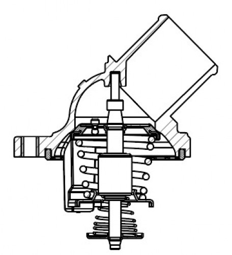Термостат для а/м Toyota Land Cruiser 200 (07-)/Sequoia (07-)/Tundra (06-)/Lexus LX 570 (07-) 4.6i/5.7i (82°С) (с корпусом)