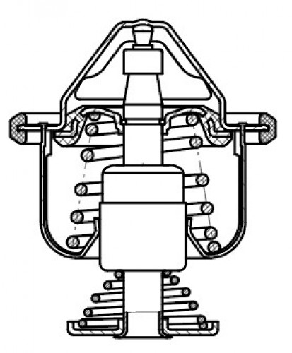 Термостат для автомобилей Toyota Vitz (99-)/Platz (99-)/Yaris (05-) 1.0i/1.3i [1SZ-FE; 2SZ-FE] (80°С) (термоэлемент)