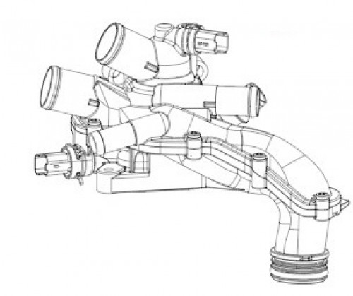 Термостат для а/м PSA 308 (11-)/C4 (10-) 1.6i AT (105°С; АЛЮМИНИЕВЫЙ корпус, аналог 9808647080)
