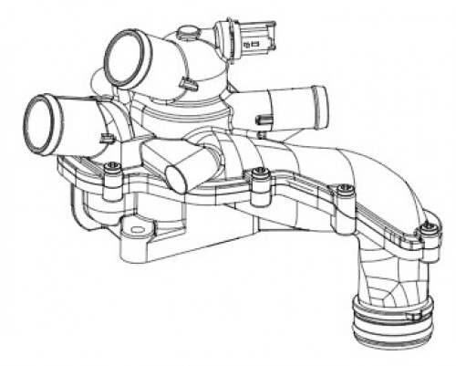 Термостат для а/м PSA 308 (07-)/C4 (08-) 1.6i MT (105°C; АЛЮМИНИЕВЫЙ корпус, аналог 1336.Z8)