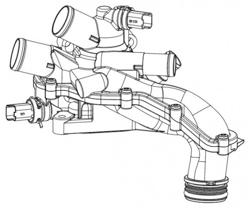 Термостат для а/м PSA 308 (11-)/C4 (10-) 1.6i MT (105°С; АЛЮМИНИЕВЫЙ корпус, аналог 9808646980)