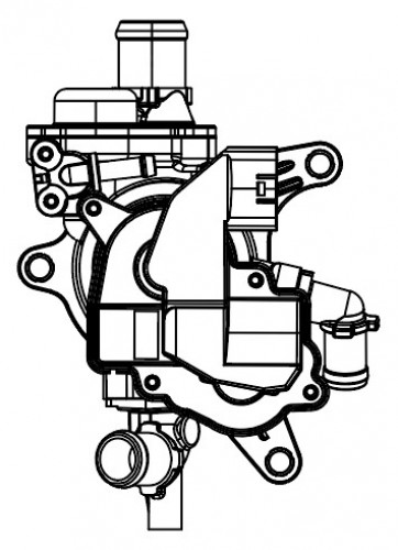 Термостат для автомобилей Subaru Forester (SK) (18-)/Outback (BT) (19-) 2.5i [FB25] (105°C) (с корпусом)