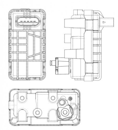 Актуатор турбокомпрессора для а/м Ford Transit (06-) 2.4D (тип GT2052V)