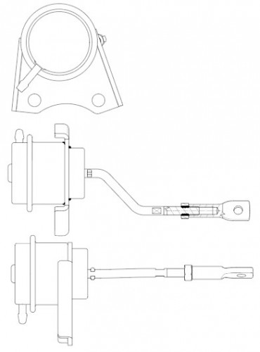 Актуатор турбокомпрессора для а/м PSA Boxer (06)/Jumper (06-) 2.2D (TD03)