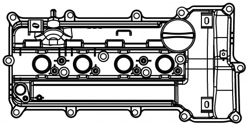 Крышка клапанная для а/м Hyundai Solaris (17-)/Kia Rio (17-) 1.4i [G4LC]