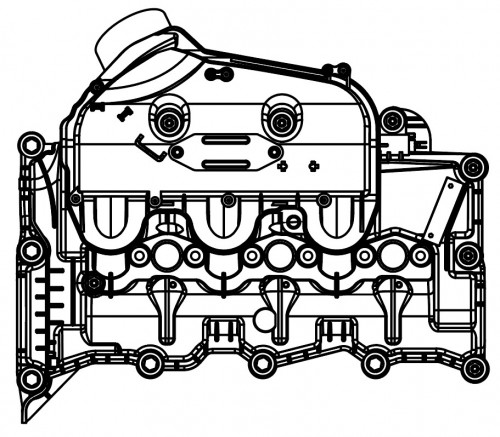 Крышка клапанная для а/м Land Rover Range Rover IV (12-)/Discovery IV (09-) 3.0D (левая) [306DT]