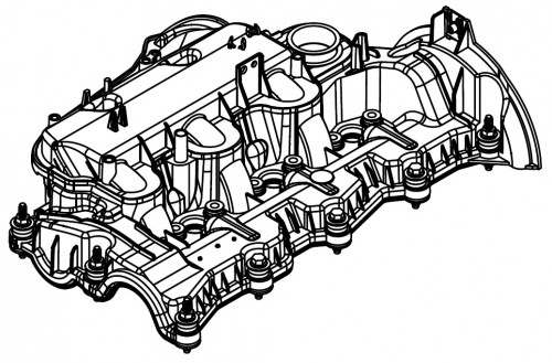 Крышка клапанная для а/м Land Rover Range Rover IV (12-)/Discovery IV (09-) 3.0D [306DT] (прав. с прокл.)