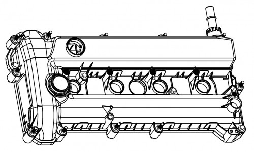 Крышка клапанная для а/м Ford Mondeo IV (07-) 2.3i [SEBA] (пластик, с прокл.)