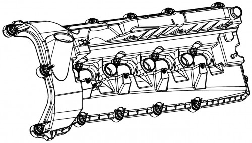 Крышка клапанная для а/м Land Rover Range Rover III (05-)/IV (12-) 5.0i (левая)