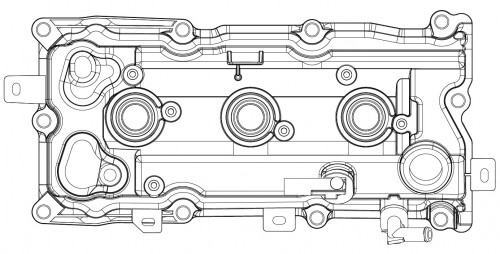 Крышка клапанная для а/м Nissan Teana J32 (08-)/Murano (07-)/ 2.5i/3.5i (с прокл.) (левая)