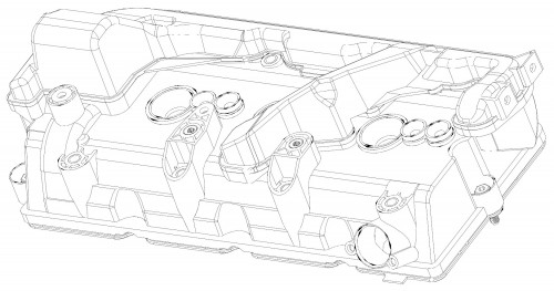 Крышка клапанная для а/м Audi Q7 (15-)/Q8 (18-)/VW Touareg (18-) 3.0D (левая сторона)