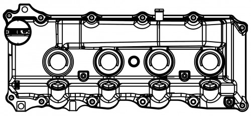 Крышка клапанная для а/м Toyota LC Prado (09-)/Hilux (05-) 2.5d/3.0d