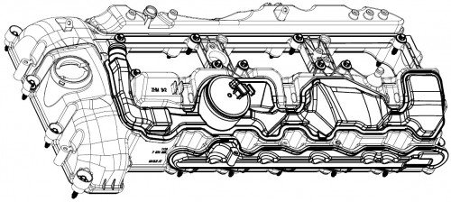 Крышка клапанная для а/м BMW X5 E70 (07-)/X6 F16 (14-) 3.0i (пластик., с прокл.)