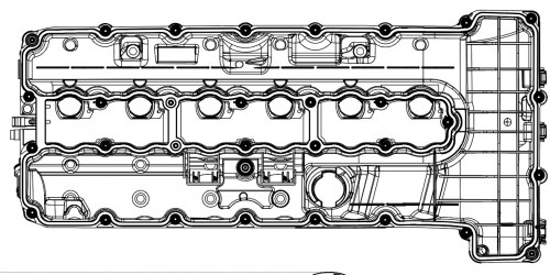 Крышка клапанная для а/м BMW X5 E70 (06-)/X3 E83 (04-) 3.0i (с прокл.)