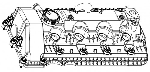 Крышка клапанная для а/м BMW X5 E70 (07-)/7 E65 (01-) 4.4i/4.8i