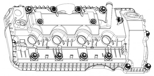 Крышка клапанная для а/м BMW X5 E70 (07-)/7 E65 (01-) 4.4i/4.8i