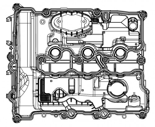 Крышка клапанная для а/м BMW 1 F20 (15-)/3 F30 (11-)/X1 F48 (15-) 1.5i