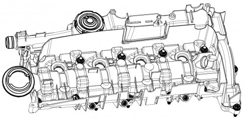 Крышка клапанная для а/м BMW 5 G30 (16-)/X3 G01 (17-) 2.0D