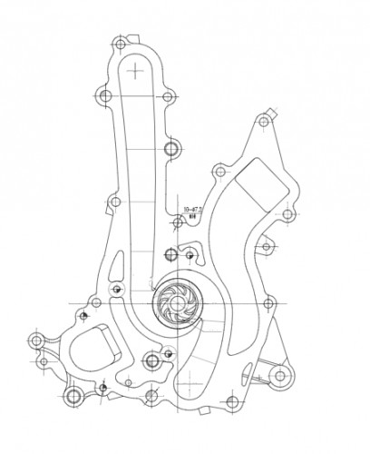 Насос водяной для автомобилей Mercedes-Benz E (W212) (09-)/ML (W166) (11-) 3.5i [M276]