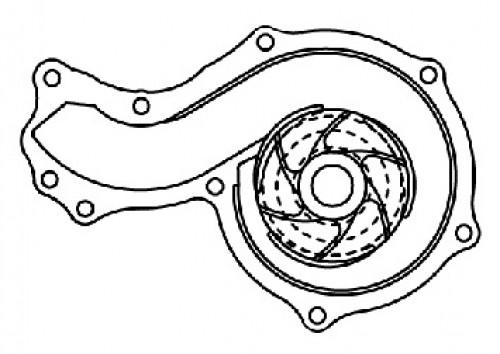 Насос водяной для автомобилей VW Golf II/III/Passat B3/B4 (83-99) 1.6/1.8/2.0 (без корпуса)