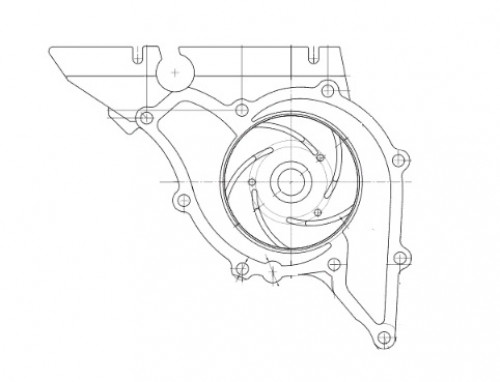 Насос водяной для автомобилей VW Passat B5 (96-)/Audi A4 (97-)/A6 (96-) 2.4i/2.6i/2.8i
