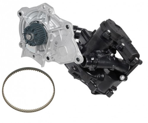 Насос водяной для а/м Skoda Octavia (13-)/VW Tiguan (16-) 1.8TSi/2.0TSi (кмпл с ремнем, с корпусом, эл.блоком и термостатом)