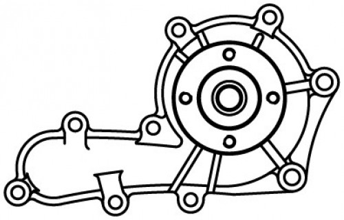 Насос водяной для автомобилей Toyota Land Cruiser 80 (89-)/Land Cruiser 100 (98-) 4.2D