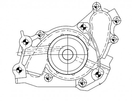 Насос водяной для автомобилей Lexus RX II (03-)/Toyota Camry (01-) 2.5i/3.0i/3.3i [MZ]