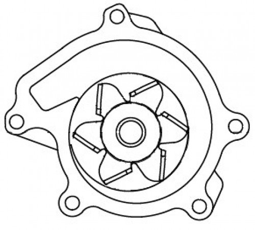 Насос водяной для автомобилей Toyota Vitz (99-)/FunCargo (99-)/Platz (00-)/Yaris (99-) 1.0i/1.3i [SZ] 3отв.