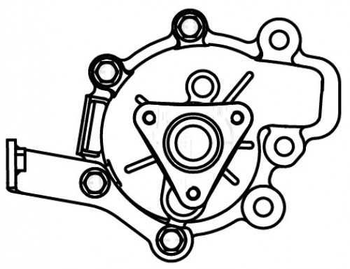 Насос водяной для автомобилей Mazda CX-5 (17-)/CX-9 (16-) 2.5T (с корпусом)
