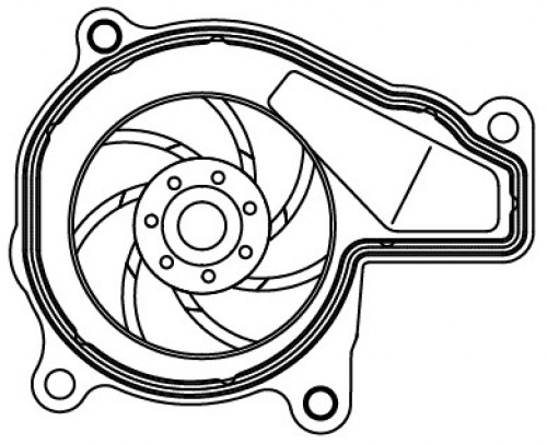 Насос водяной для автомобилей BMW X1 (F48) (15-)/X2 (F39) (17-) 2.0D [B47C20]