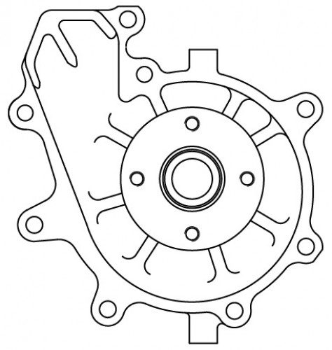Насос водяной для автомобилей Isuzu NQR75/NPR75/NQR90 (06-) 5.2D [4HK1T]