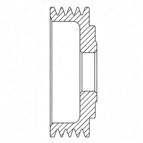 Шкив генератора для автомобилей Chery Indis (09-)/Kimo (06-) 1.3i 4PK D57/d17