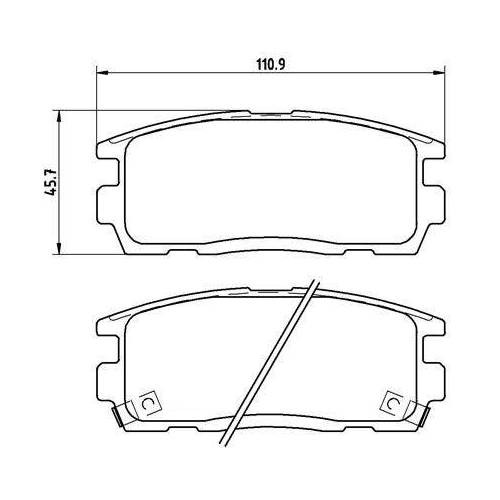Колодки тормозные дисковые задние (керамические) для автомобилей Chevrolet Captiva (06-) / Opel Antara (06-) [серия PRO]
