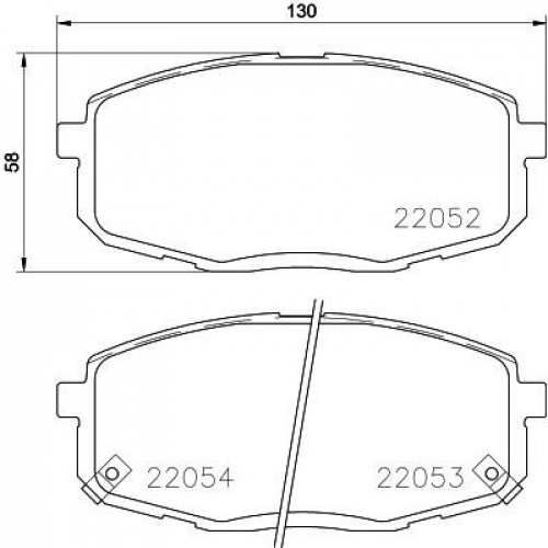 Колодки тормозные дисковые передние для автомобилей Hyundai Creta (16-) / Kia Cerato II (09-)