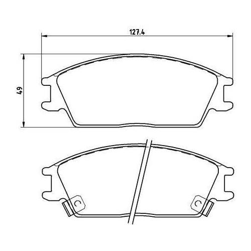 Колодки тормозные дисковые передние (керамические) для автомобилей Hyundai Accent (99-) / Getz (02-) [серия PRO]