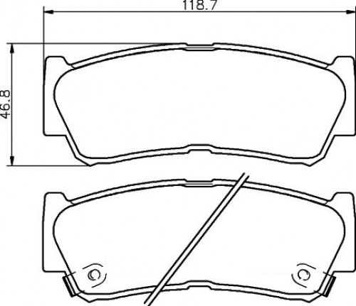 Колодки тормозные дисковые задние (керамические) для автомобилей Hyundai Santa Fe (06-) [серия PRO]