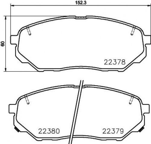 Колодки тормозные дисковые передние для автомобилей Hyundai Santa Fe (18-) / Kia Sorento (15-) с колёсными дисками R17
