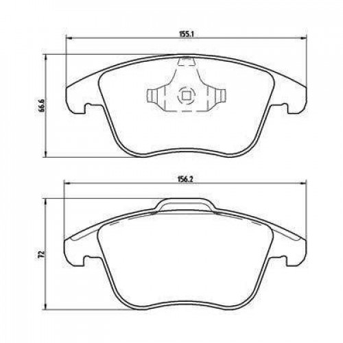 Колодки тормозные дисковые передние (керамические) для автомобилей Ford Mondeo IV (07-) / Land Rover Freelander 2 (06-) / Volvo XC70 (07-) [серия PRO]