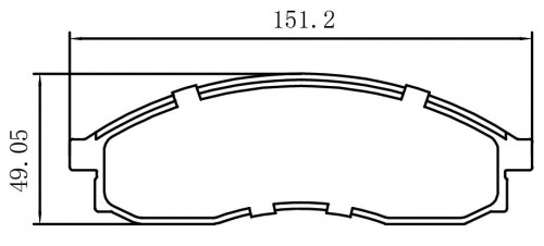 Колодки тормозные дисковые передние для автомобилей Nissan Maxima (94-) / Mitsubishi L200 (96-)