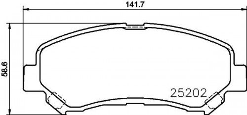 Колодки тормозные дисковые передние для автомобилей Nissan Qashqai (06-)