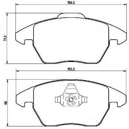 Колодки тормозные дисковые передние (керамические) для автомобилей VW Polo Sedan (RUS) (10-) 1ZC (в комплекте с датчиком) [серия PRO]