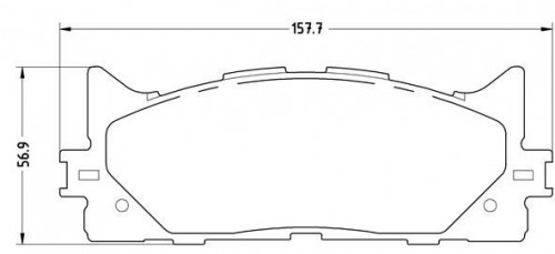 Колодки тормозные дисковые для автомобилей Toyota Camry (06-) передние (керамические) [серия PRO]